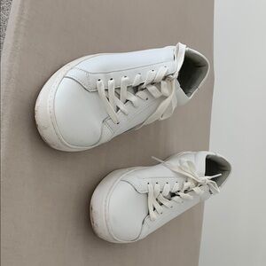 Voet Mens White Leather Sneakers